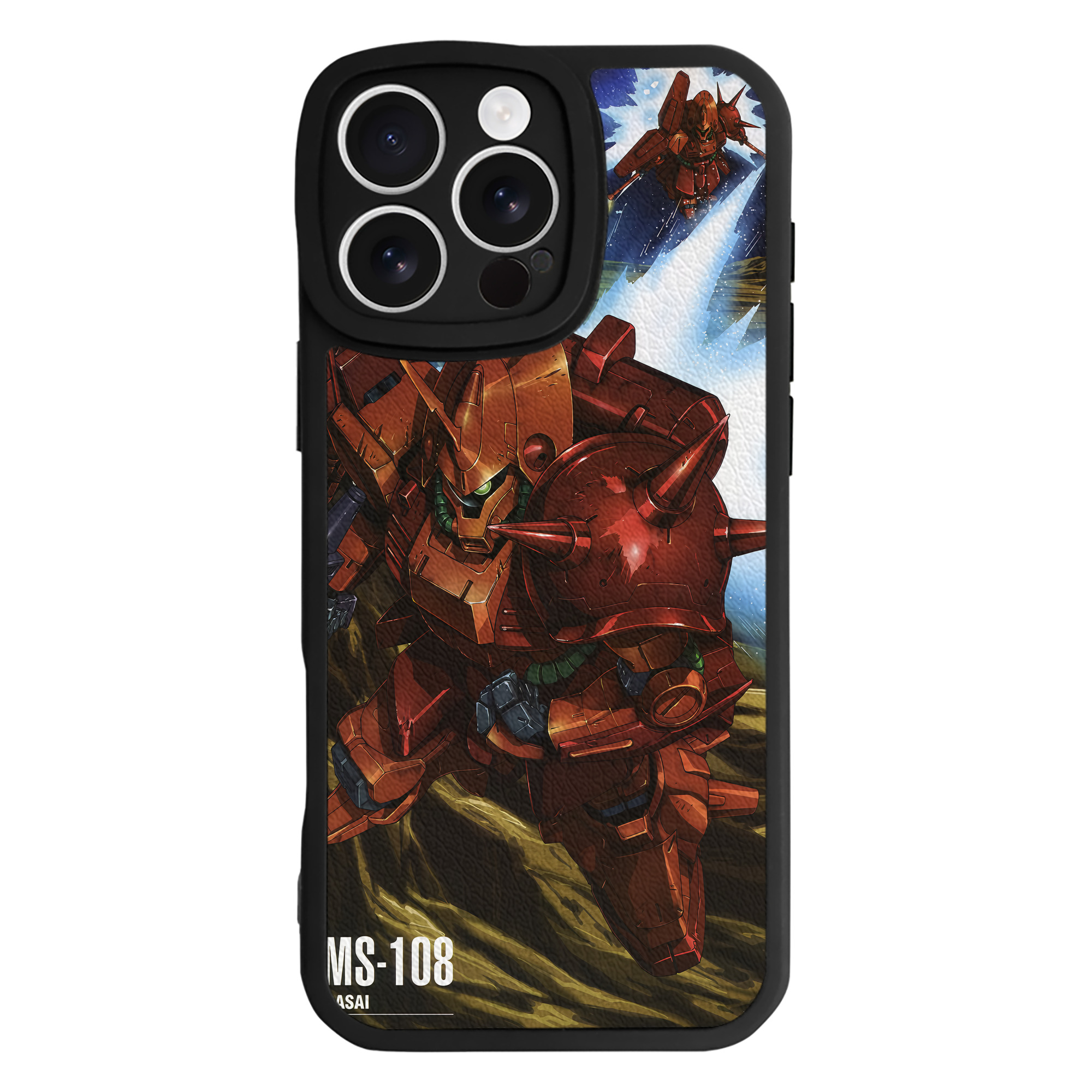 （画像用） 機動戦士ガンダム Mobile Suit Gundam 【iPhone 16シリーズ対応】シリコンスマホケース（レザー調） 材質：シリコン